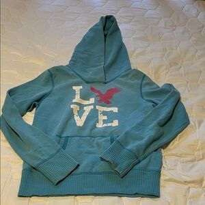 Women's light blue Hoodie Sweater
